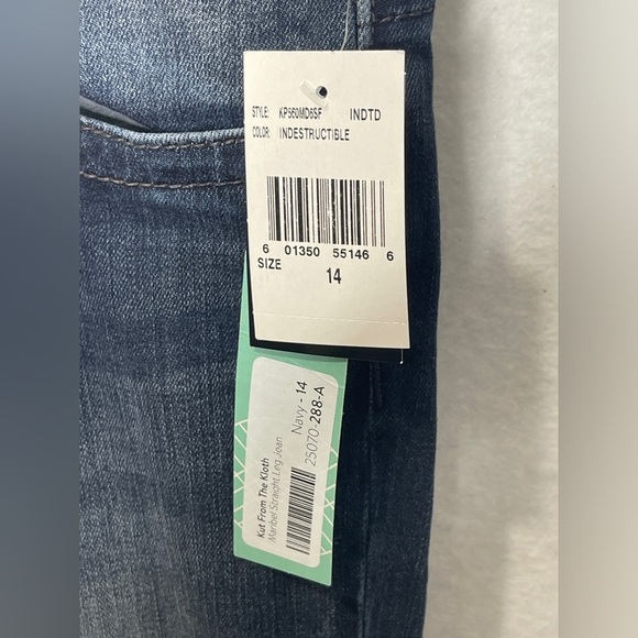 Kut From The Kloth Straight Leg Denim Jeans Indestructible Size 14 KP560MD6SF - Picture 5 of 9